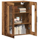 Wandkast met elegant ontwerp van bewerkt hout voor jouw interieur - Oud hout / 1 - Dressoirs & buffetkasten