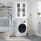 Wandkast met elegant ontwerp van bewerkt hout voor jouw interieur - Wit / 1 - Dressoirs & buffetkasten