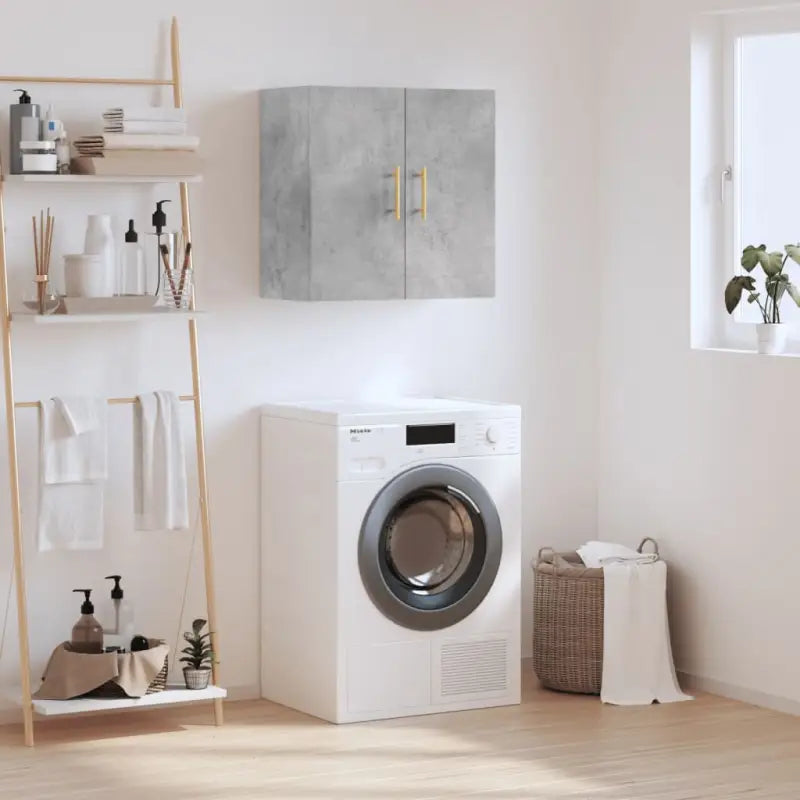 Wandkast van bewerkt hout voor interieur en opbergruimte - Betongrijs / 1 - Opbergkasten & lockerkasten