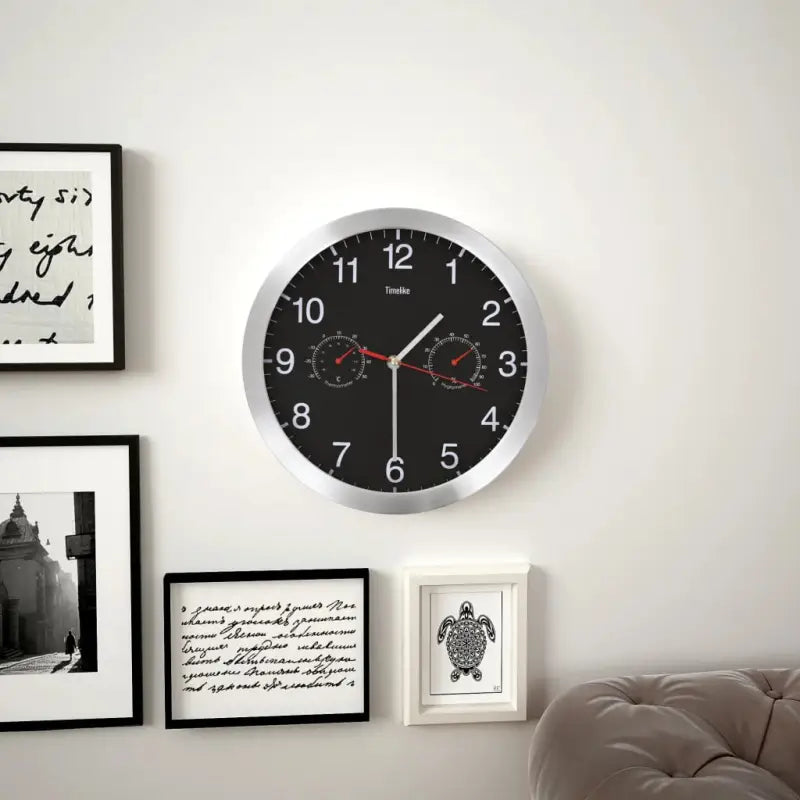 Wandklok met nauwkeurig quartz uurwerk voor je kamer - Zwart - Wandklokken