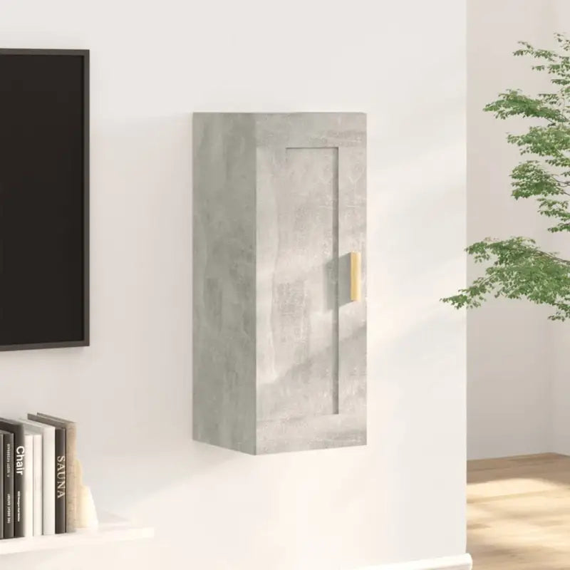 Wandplank in hoogglans wit van bewerkt hout voor jouw woonkamer - Betongrijs / 1 - Wandplanken