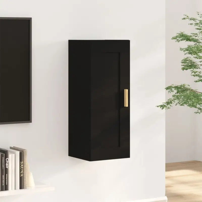 Wandplank in hoogglans wit van bewerkt hout voor jouw woonkamer - Zwart / 1 - Wandplanken