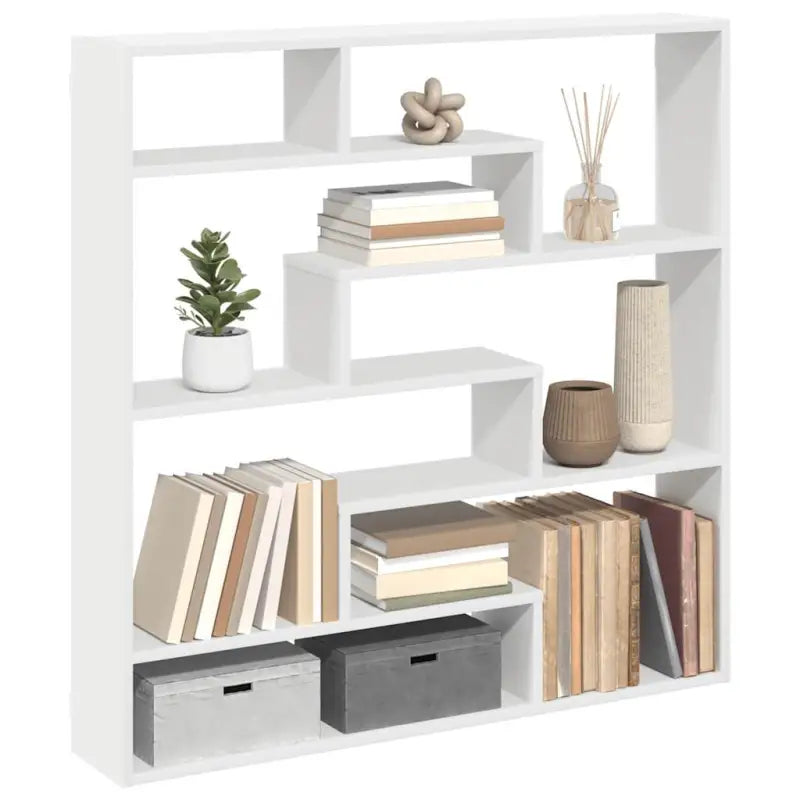 Wandplank met bewerkt hout voor decoratie en praktische opbergruimte - Wit / 1 - Wandplanken