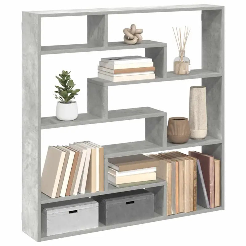 Wandplank met bewerkt hout voor decoratie en praktische opbergruimte - Betongrijs / 1 - Wandplanken