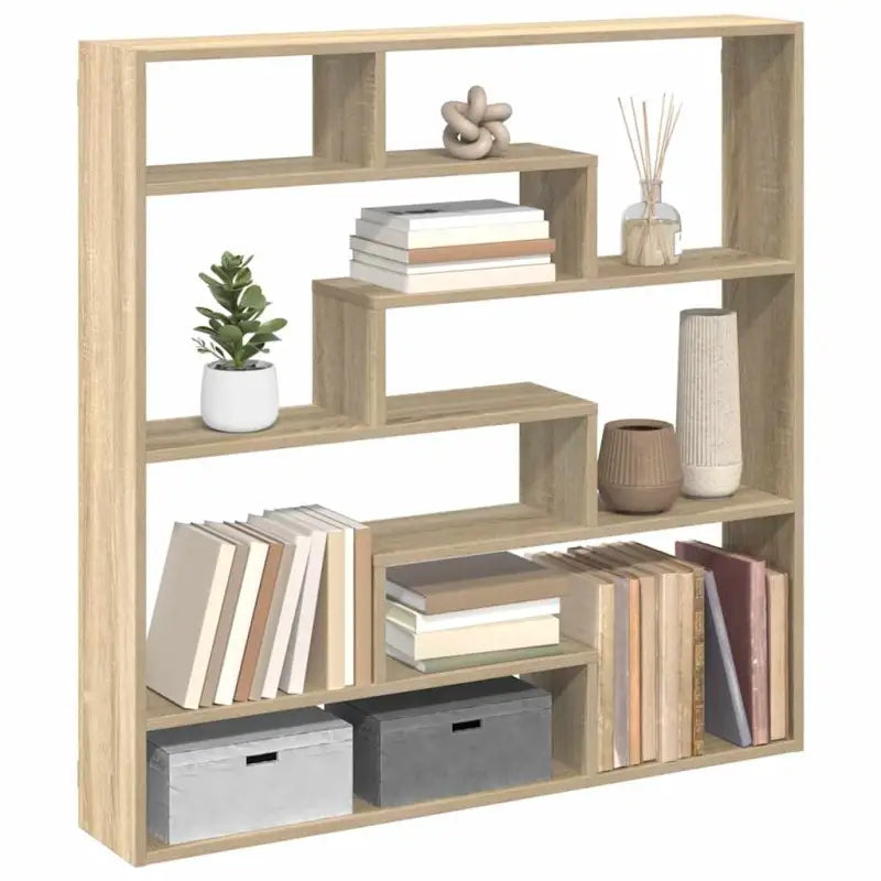 Wandplank met bewerkt hout voor decoratie en praktische opbergruimte - Sonoma eiken / 1 - Wandplanken