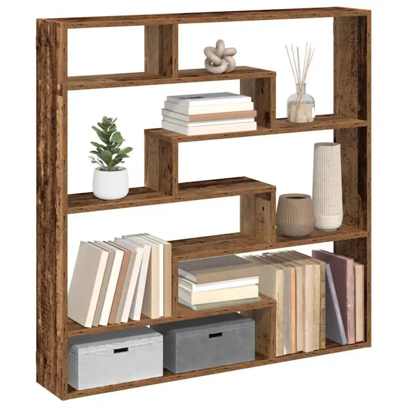 Wandplank met bewerkt hout voor decoratie en praktische opbergruimte - Oud hout / 1 - Wandplanken