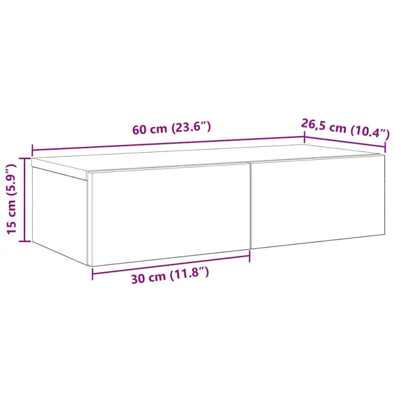 Wandplank met lades van bewerkt hout voor een praktische inrichting - Wandplanken