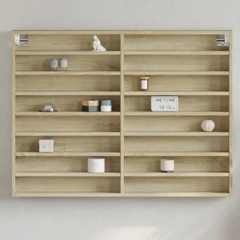 Wandplank van bewerkt hout in grijs sonoma voor modern interieur - Sonoma eiken / 100 x 8.5 x 75 cm / 1 - Wandplanken