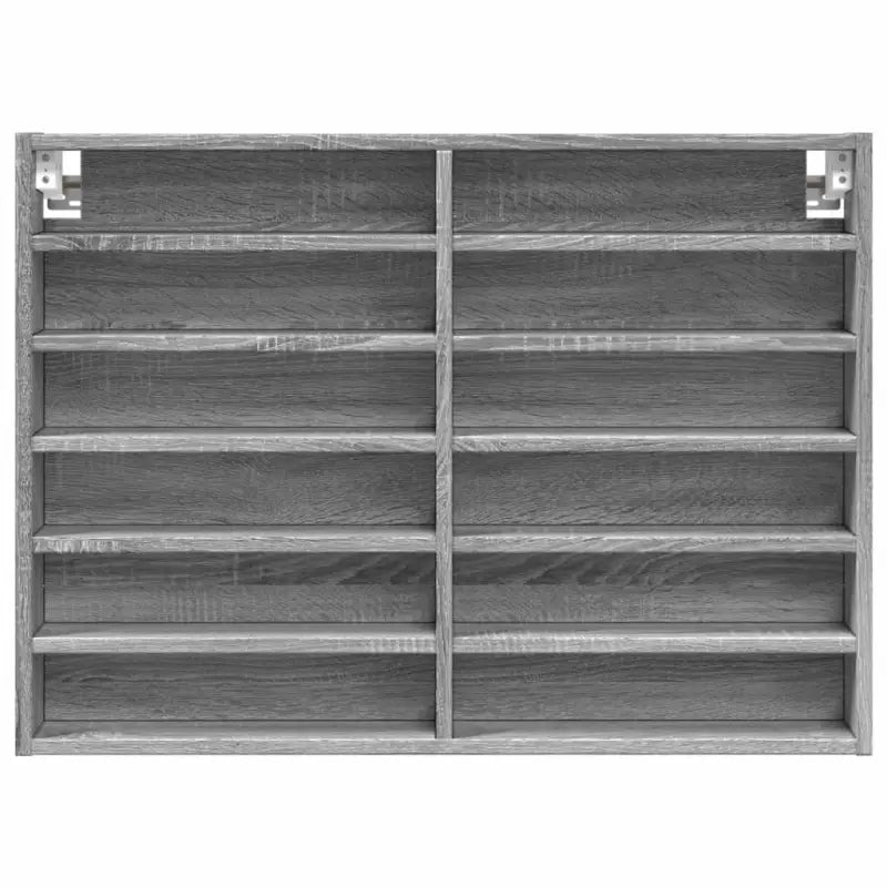 Wandplank van bewerkt hout in grijs sonoma voor modern interieur - Wandplanken