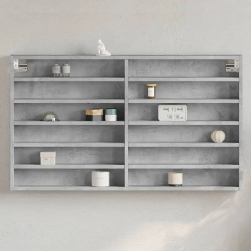 Wandplank van bewerkt hout in grijs sonoma voor modern interieur - Betongrijs / 100 x 8.5 x 58 cm / 1 - Wandplanken