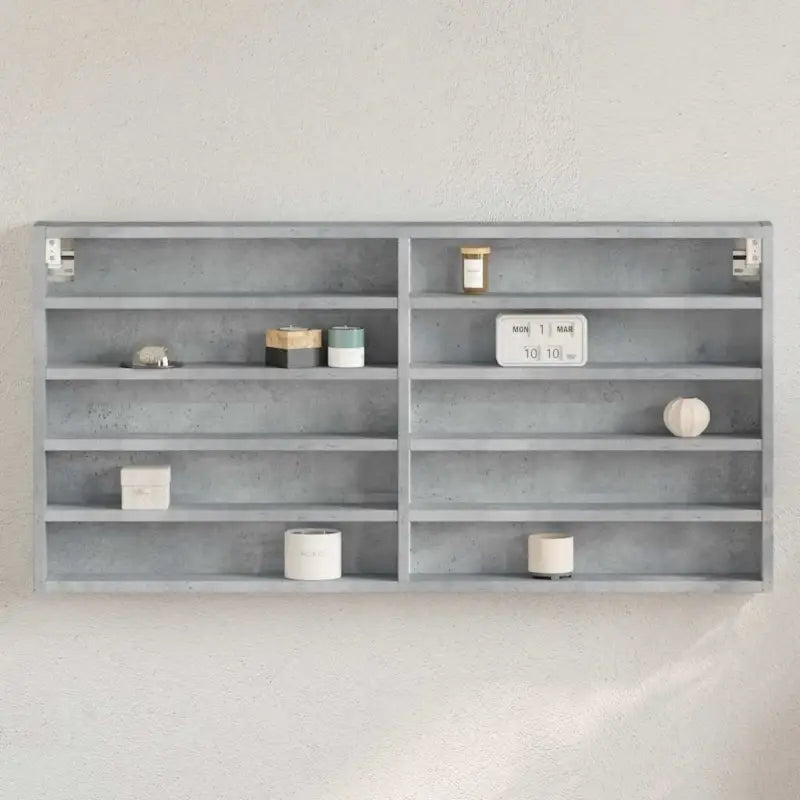 Wandplank van bewerkt hout in grijs sonoma voor modern interieur - Betongrijs / 100 x 8.5 x 50 cm / 1 - Wandplanken