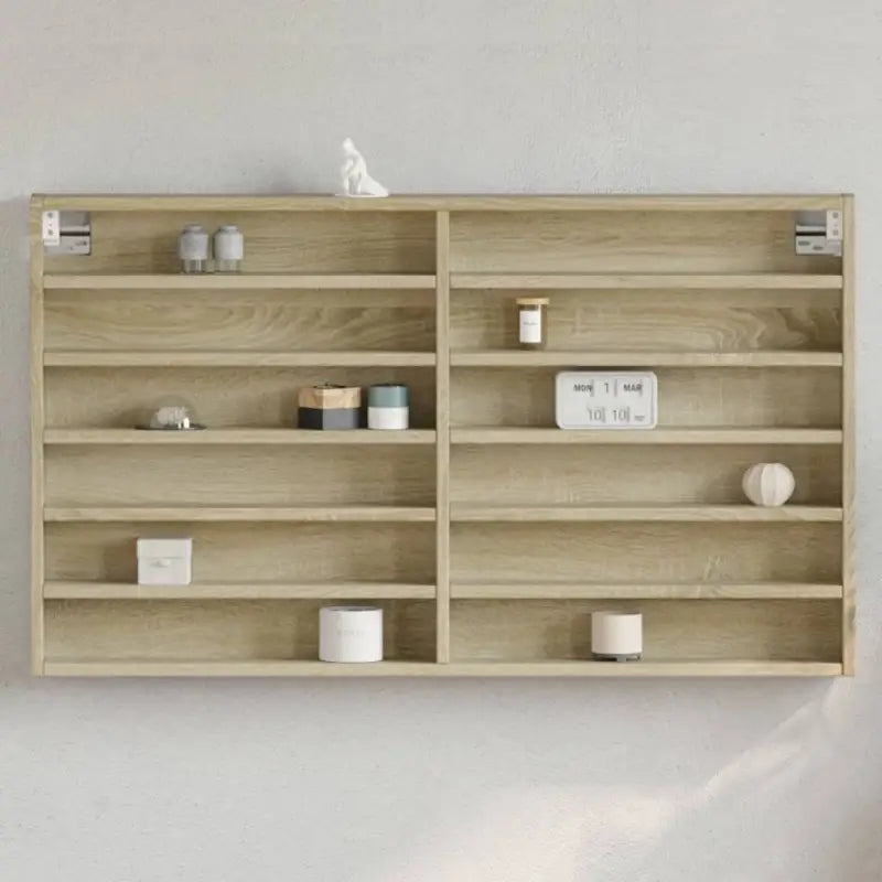 Wandplank van bewerkt hout in grijs sonoma voor modern interieur - Sonoma eiken / 100 x 8.5 x 58 cm / 1 - Wandplanken
