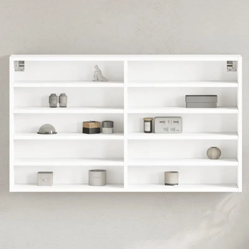 Wandplank van bewerkt hout in grijs sonoma voor modern interieur - Wit / 100 x 15 x 58 cm / 1 - Wandplanken