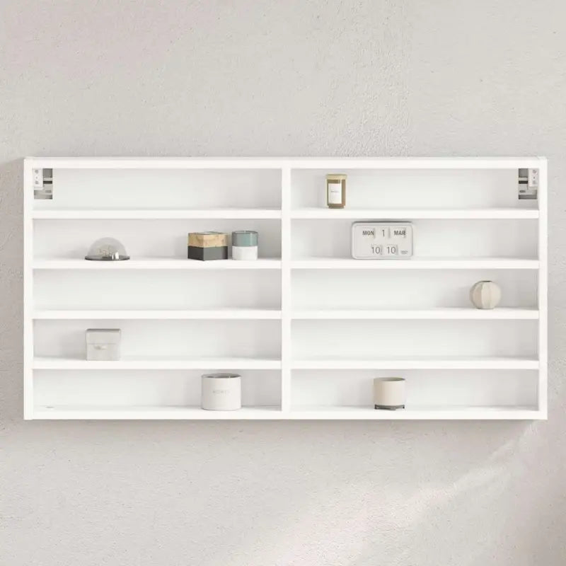 Wandplank van bewerkt hout in grijs sonoma voor modern interieur - Wit / 100 x 8.5 x 50 cm / 1 - Wandplanken