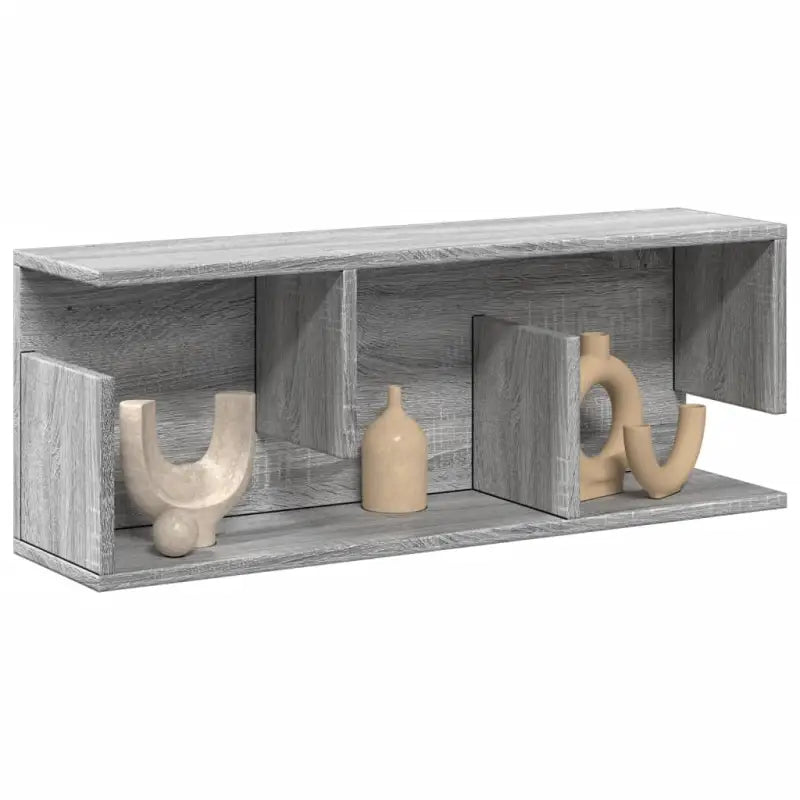 Wandplank van bewerkt hout voor een decoratief en duurzaam interieur - Grijs sonoma / 80 x 20 x 30 cm / 1 - Wandplanken