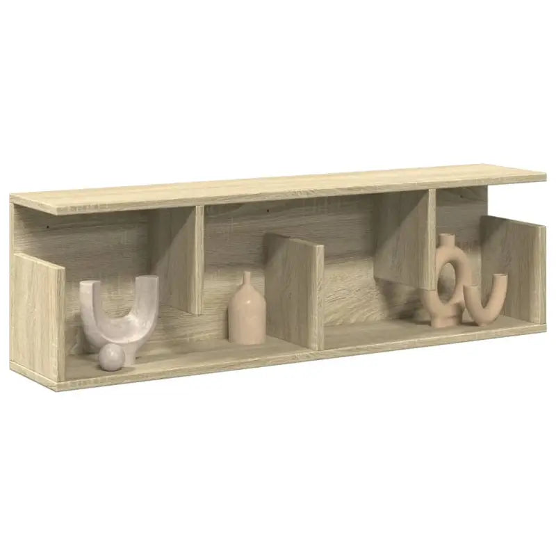 Wandplank van bewerkt hout voor een decoratief en duurzaam interieur - Sonoma eiken / 100 x 20 x 30 cm / 1 - Wandplanken