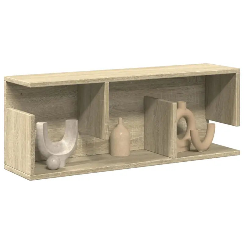 Wandplank van bewerkt hout voor een decoratief en duurzaam interieur - Sonoma eiken / 80 x 20 x 30 cm / 1 - Wandplanken