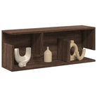 Wandplank van bewerkt hout voor een decoratief en duurzaam interieur - bruin eikenkleur / 80 x 20 x 30 cm / 1
