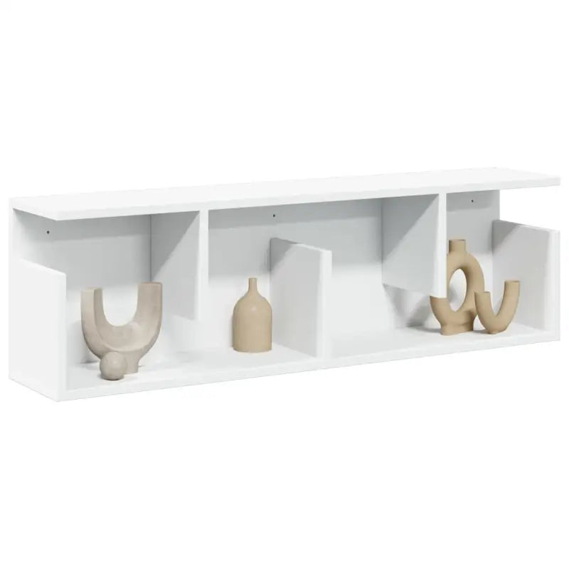 Wandplank van bewerkt hout voor een decoratief en duurzaam interieur - Wit / 100 x 20 x 30 cm / 1 - Wandplanken