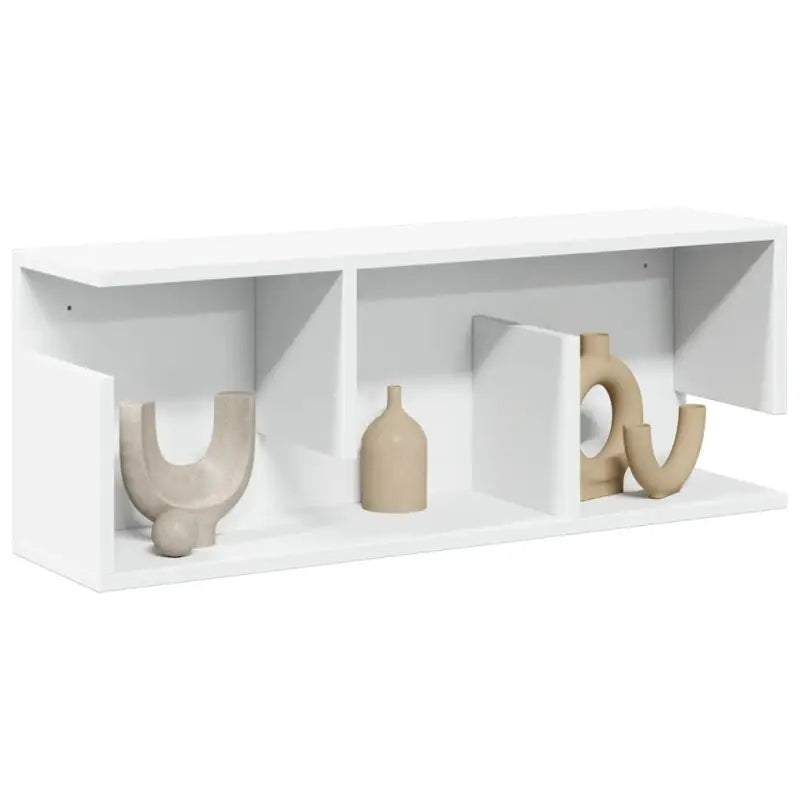 Wandplank van bewerkt hout voor een decoratief en duurzaam interieur - Wit / 80 x 20 x 30 cm / 1 - Wandplanken