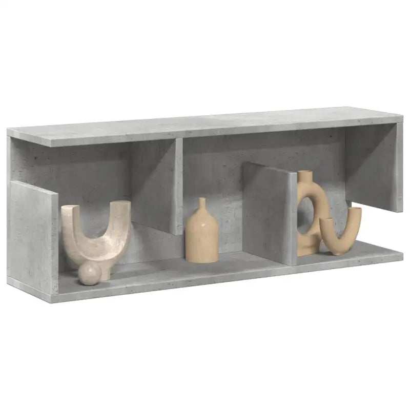Wandplank van bewerkt hout voor een decoratief en duurzaam interieur - Betongrijs / 80 x 20 x 30 cm / 1 - Wandplanken