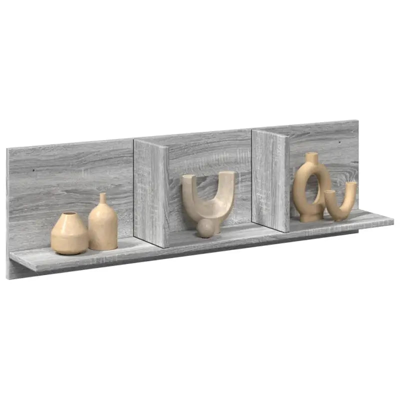 Wandplank van bewerkt hout voor een duurzame en praktische interieurstijl - Grijs sonoma / 100 x 16.5 x 30 cm / 1