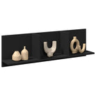 Wandplank van bewerkt hout voor een duurzame en praktische interieurstijl - Zwart / 100 x 16.5 x 30 cm / 1 - Wandplanken