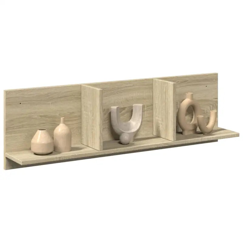 Wandplank van bewerkt hout voor een duurzame en praktische interieurstijl - Sonoma eiken / 100 x 16.5 x 30 cm / 1