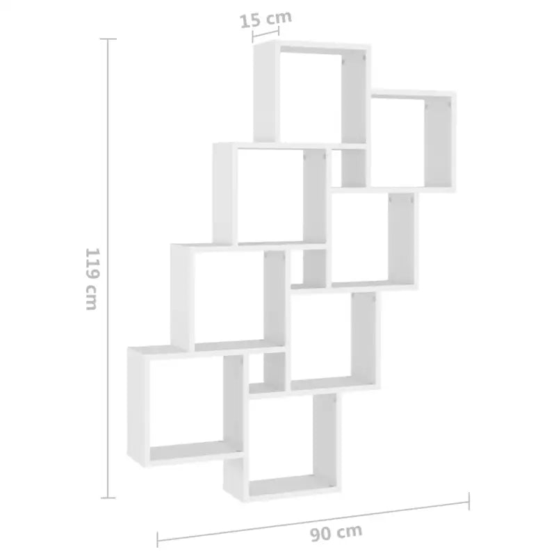 Wandplank van bewerkt hout voor stijlvolle ruimtebesparing - Wit / 1 - Wandplanken