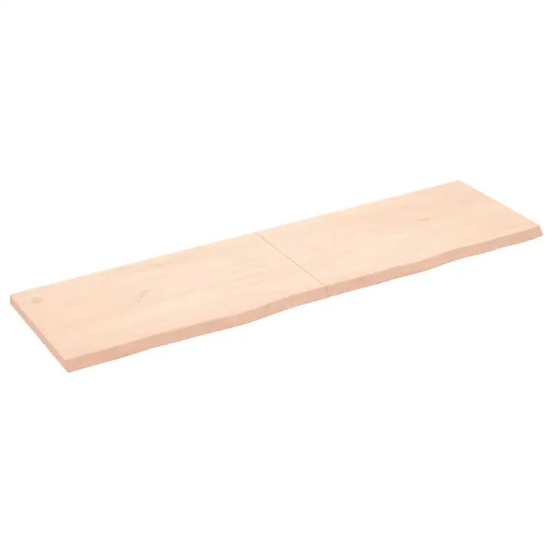 Wandplank van massief eikenhout met natuurlijke rand voor extra opbergruimte - Naturel / 180 x 50 x 4 cm / 1
