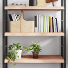 Wandplank van massief eikenhout met natuurlijke rand voor extra opbergruimte - Naturel / 100 x 40 x 6 cm / 1