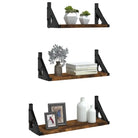Wandplanken set van hoogwaardig bewerkt hout voor je muur ruimtesaving - Wandplanken