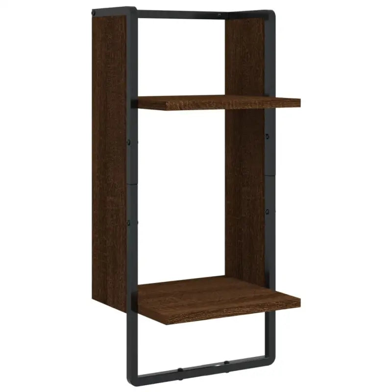 Wandplanken van bewerkt hout voor een stijlvolle en praktische muuropslag - bruin eikenkleur / 6 / 1 - Wandplanken