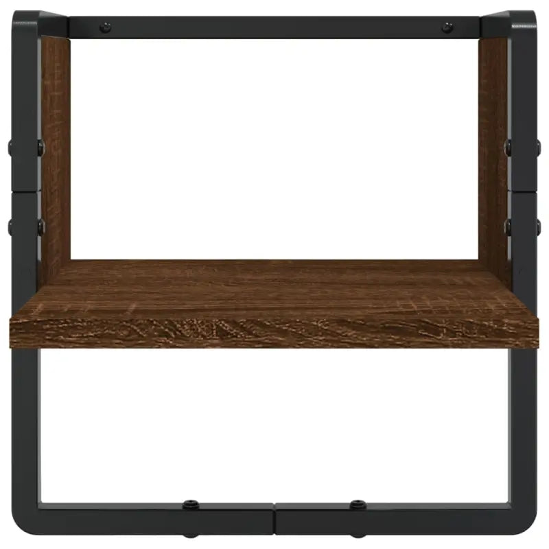 Wandplanken van bewerkt hout voor een stijlvolle en praktische muuropslag - bruin eikenkleur / 6 / 1 - Wandplanken