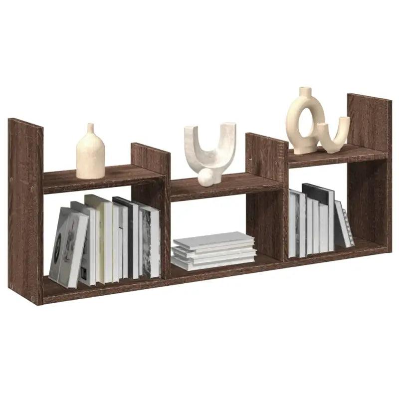 Wandplanken van bewerkt hout voor een stijlvolle en stabiele muurdecoratie - bruin eikenkleur / 1 - Wandplanken