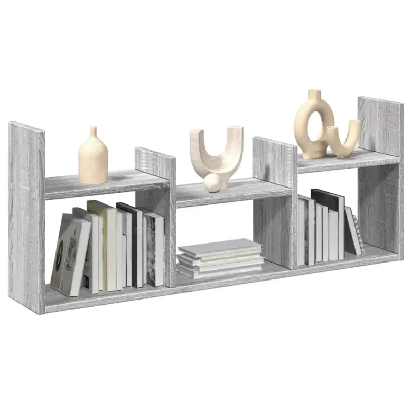 Wandplanken van bewerkt hout voor een stijlvolle en stabiele muurdecoratie - Grijs sonoma / 1 - Wandplanken