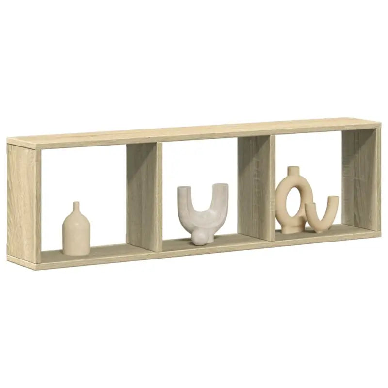 Wandplanken van bewerkt hout voor een stijvolle en praktische muurdecoratie - Sonoma eiken / 100 x 16 x 30 cm / 1