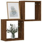 Wandplanken van bewerkt hout voor stijl en maximale binnenruimte - bruin eikenkleur / 2 / 1 - Wandplanken