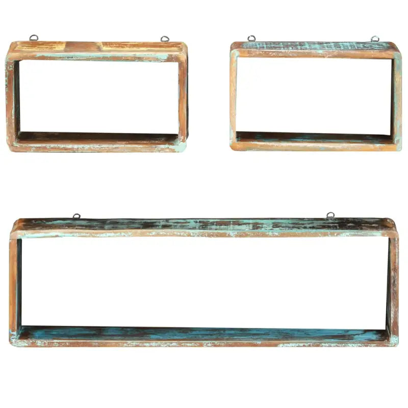 Wandplanken van massief gerecycled hout voor praktische en decoratieve ruimtebesparing - Wandplanken