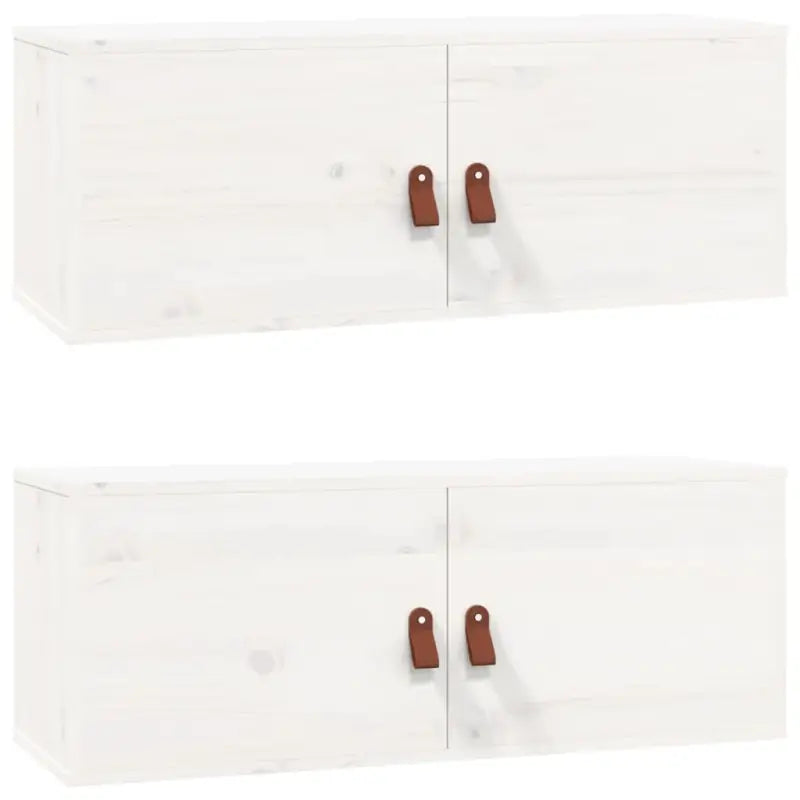 Wandplanken van massief grenenhout met een rustieke uitstraling - Wit / 2 / 1 - Wandplanken