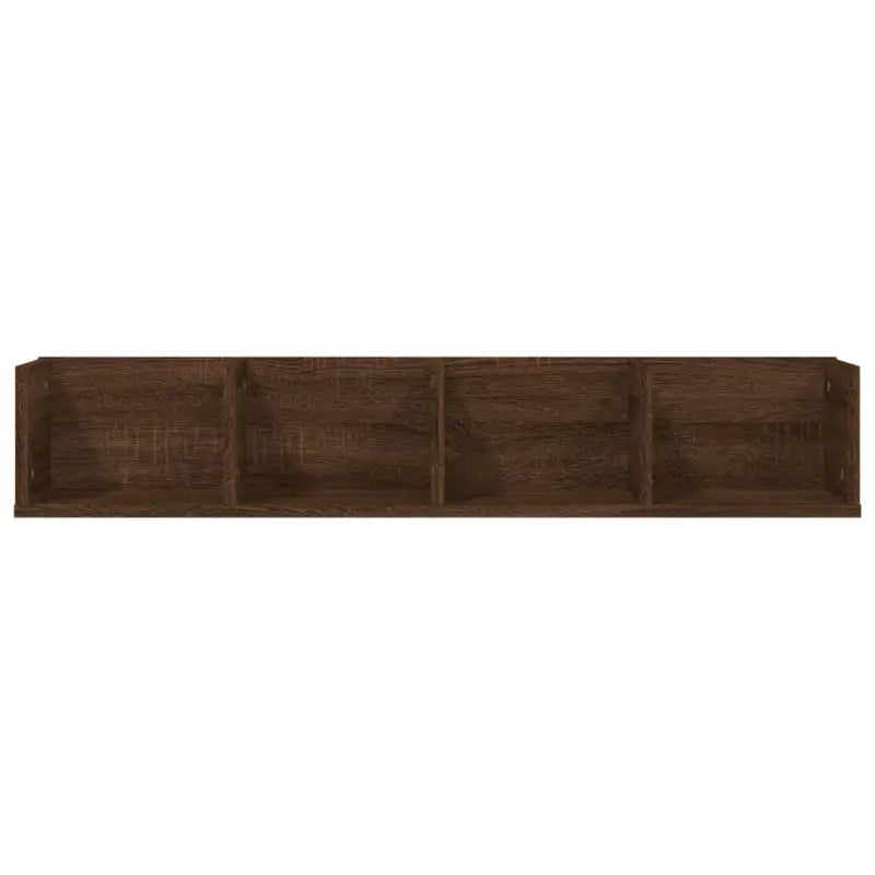 Wandplanken voor bewerkt hout opslag van cd’s en dvd’s - bruin eikenkleur / 1 - Wandplanken