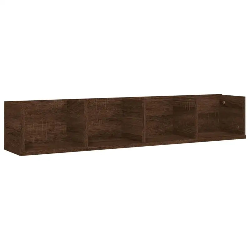Wandplanken voor bewerkt hout opslag van cd’s en dvd’s - bruin eikenkleur / 1 - Wandplanken