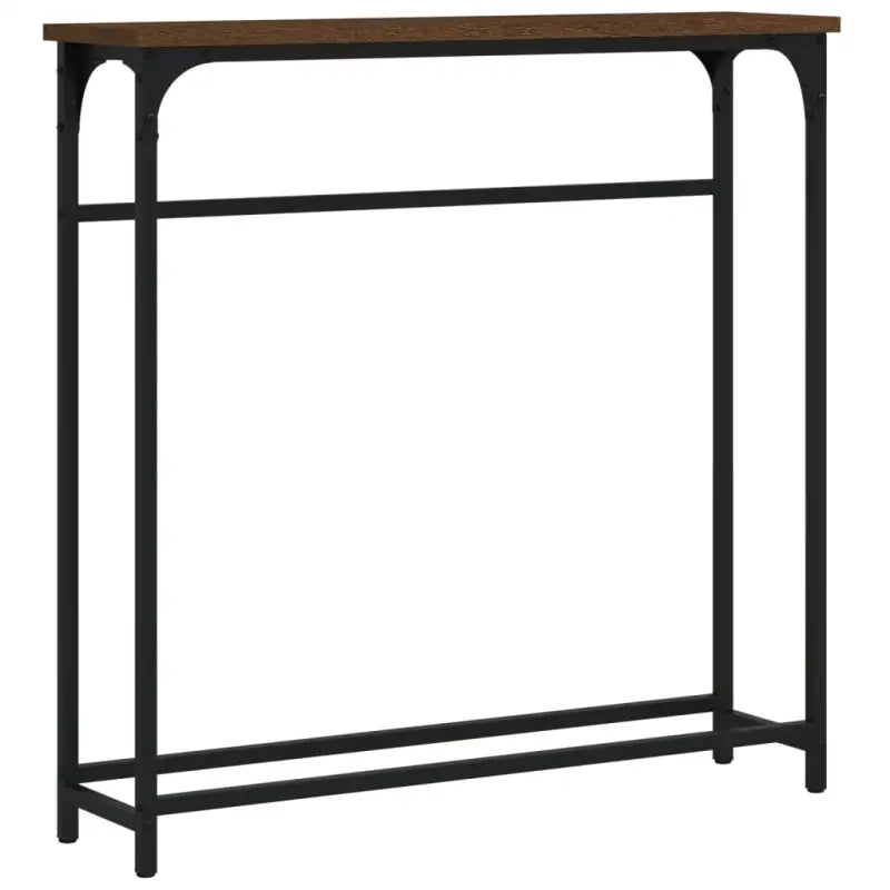 Wandtafel van bewerkt hout met metalen frame en verstelbare poten - Bijzettafels