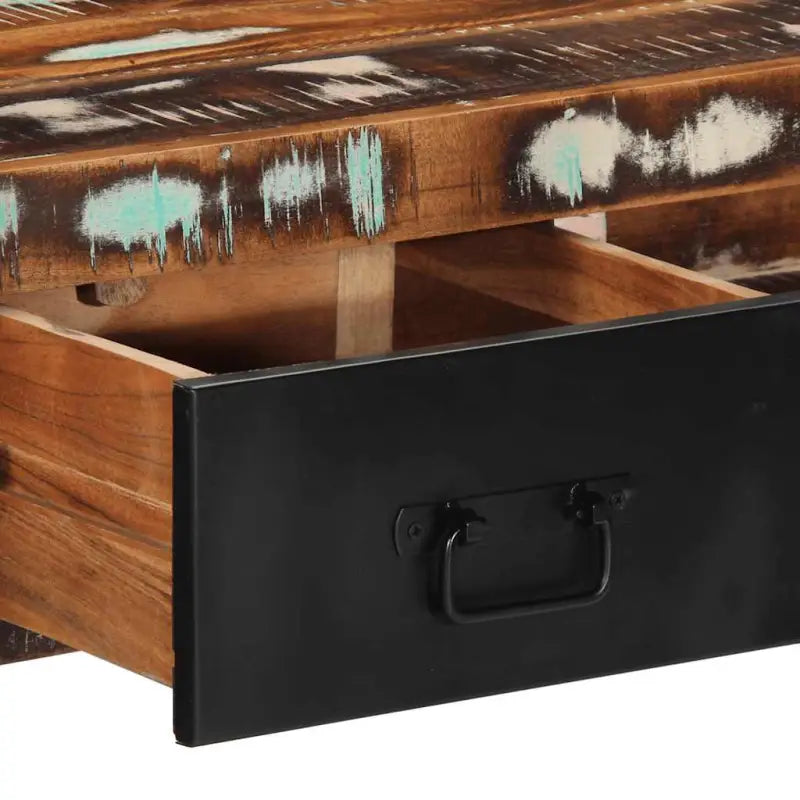 Wandtafel van massief gerecycled hout voor praktische opbergruimte - Consoletafels