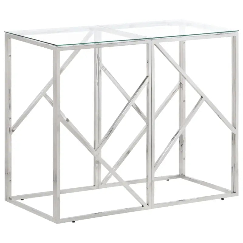 Wandtafel van massief gerecycled hout voor stijlvolle en duurzame decoratie - Zilver / 1 / Glas - Bijzettafels