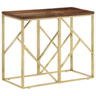 Wandtafel van massief gerecycled hout voor stijlvolle en duurzame decoratie - Goud / 1 / Hout - Bijzettafels