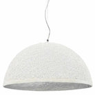 Warme sfeer met unieke hanglamp van kraftpapieren draad - wit en zilver / Ø 50 cm / 1 - Lampen