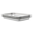 Warmhoudschalen van roestvrij staal inclusief levering bevat - 530 x 325 x 40 mm - Warmhoudschalen