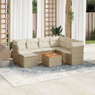 Waterdichte tas en gemengd beige materiaal voor comfortabele tuinsets - beige en crèmekleurig / 3x midden + 3x hoek