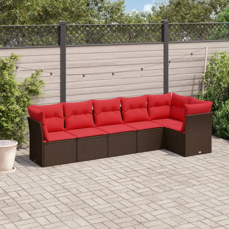 Waterdichte tas en poly rattan loungeset met gepoedercoat staal afmetingen - Bruin / Zonder tafel - Tuinsets